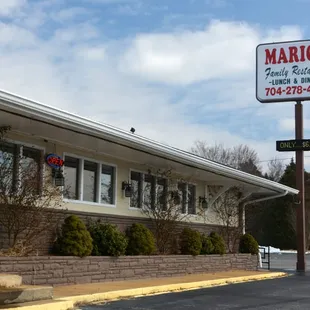 the front of the restaurant
