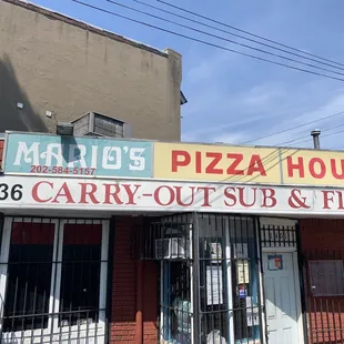 the front of the restaurant