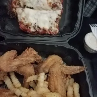 Their version of a slice of pizza and wings