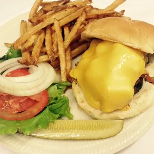 Bacon Cheddar Burger &amp; Hand Cut Fries