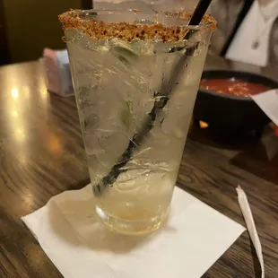 Spicy jalapeño margarita made skinny. 20 ounces!
