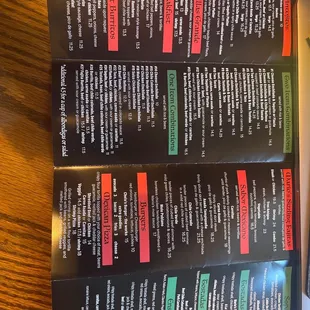 Updated menu