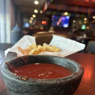 Complimentary chips and salsa