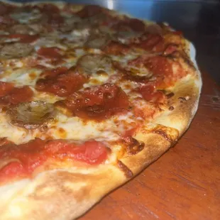 Mario&apos;s Meatlovers with pepperoni, sausage and ham!