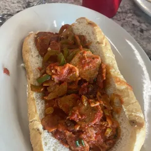 Sausage and Peppers Sandwich