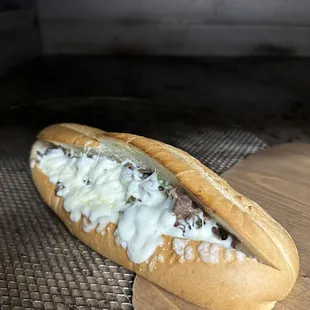 A Cheesesteak fresh out of the oven