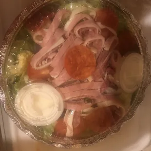 Antipasto Salad look at all the meat!