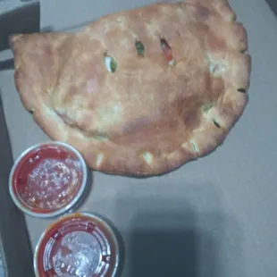 Small Calzone with veggies added