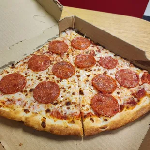 2 slices of pepperoni