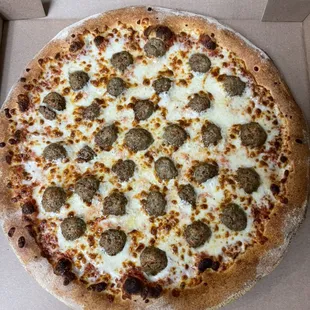 Meatball Pizza