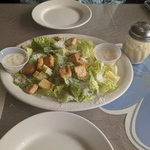 Ceasar salad with plenty of Parmesan