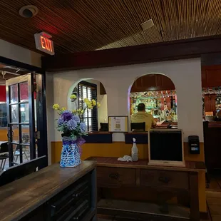 the inside of a restaurant