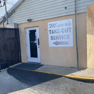 Take out area in the back