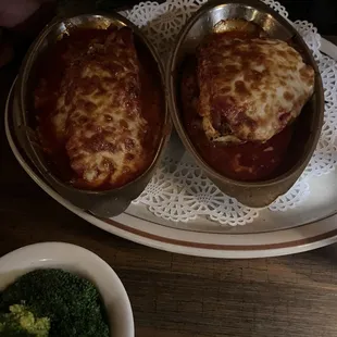 Marios combo Lasagna and Chicken Parmesan