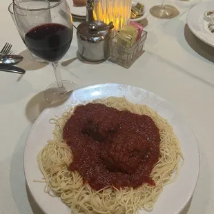 Spaghetti with meatballs
