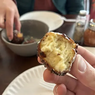 Inside - full of cheese and garlic