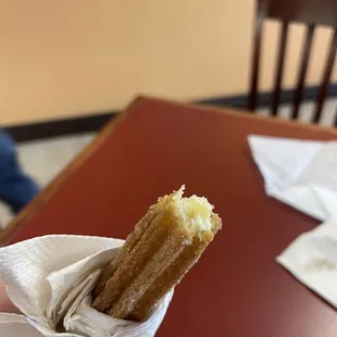 The Bavarian cream stuffed churro