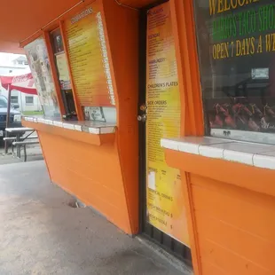 the front of the restaurant