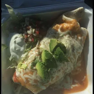 2/3 Steak Smothered burritos ! AMAZING