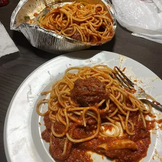 Spaghetti with Meatballs Lunch