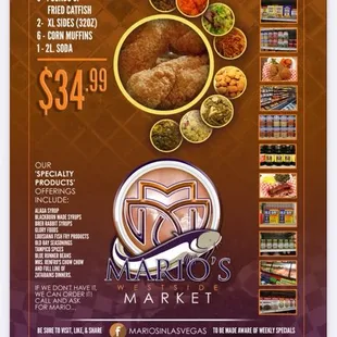 the menu on the app