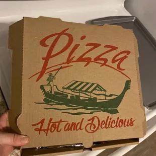 Pizza labeled hot and delicious in which it actually was not.