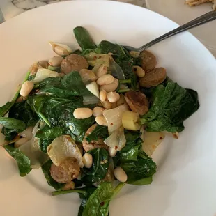 Beans and greens.  There was twice as much as we shared this.