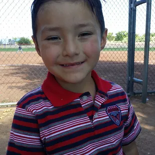 Frankie ready to see shane play baseball
