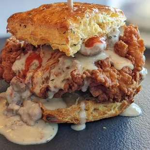 Fried chicken biscuit | IG: asianadventuretime
