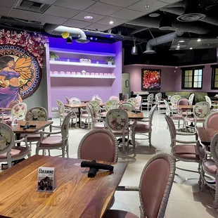 The chairs and table remind me of afternoon tea