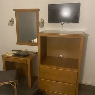 Old furniture, chair not sturdy. May 2022. But being remodeled soon