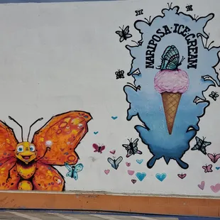 Mural for Mariposa Ice Cream