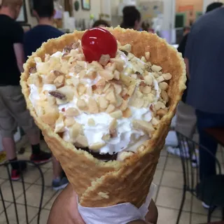 Freshly-baked Waffle Cone