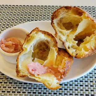 Complimentary Popover with Strawberry Butter - YUMMM!