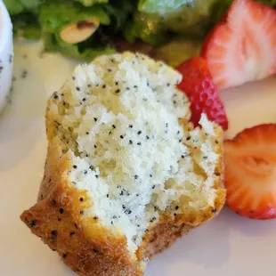 Lemon Poppyseed Mini Bundt Cake - came with the Mandarin Orange Soufflé dish
