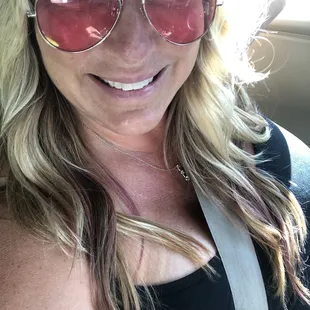 Highlights, cut, blow-out, and curl by MaryBeth at Miraposa Salon.