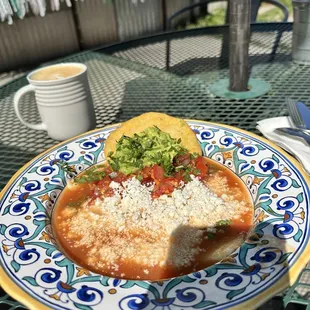 a plate of food on a table