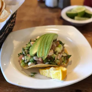 Shrimp Ceviche with added avocado