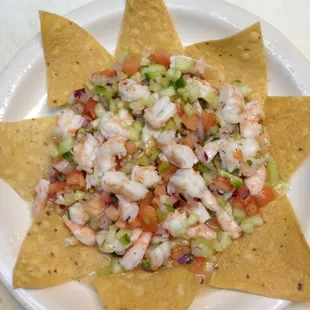 Shrimp tostada