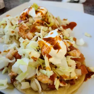 a plate of mexican food