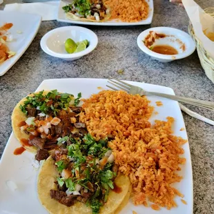 a plate of mexican food