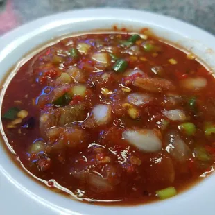 Their salsa is spicy
