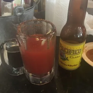 Micheladas are really good here!