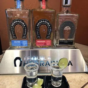 three bottles of tequila