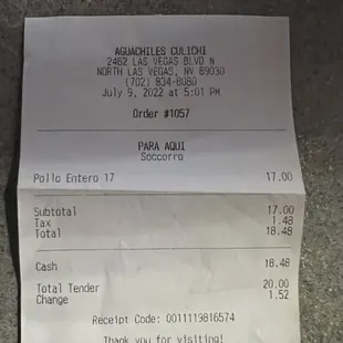 Enjoyed! This meal , no pics to show, address of  restaurant on North Las Vegas Blvd. Hope they  get the food truck back soon!