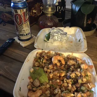 I had the ceviche, talk about awesome portion sizes!