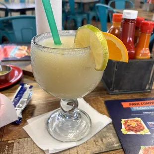 Traditional frozen margarita