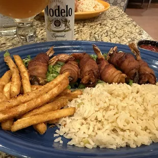 Costa azul Bacon wrapped shrimp with jalapeño