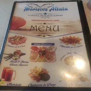 Cover of menu