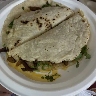 Tacos with homemade tortillas